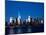 The New Freedom Tower and Lower Manhattan Skyline at Night-Gary718-Mounted Photographic Print