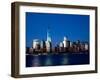 The New Freedom Tower and Lower Manhattan Skyline at Night-Gary718-Framed Photographic Print