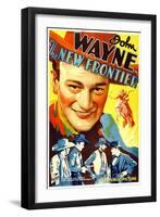 THE NEW FRONTIER (aka FRONTIER HORIZON), John Wayne, movie poster art, 1935.-null-Framed Art Print