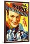 THE NEW FRONTIER (aka FRONTIER HORIZON), John Wayne, movie poster art, 1935.-null-Framed Art Print