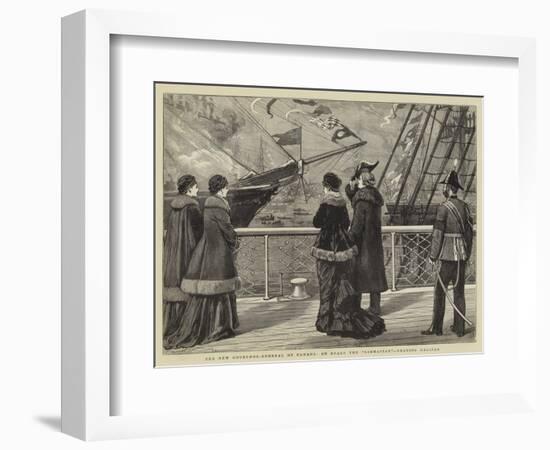 The New Governor-General of Canada, on Board the Sarmatian, Nearing Halifax-Joseph Nash-Framed Giclee Print