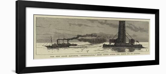 The New Grain Elevator, International, Being Towed across the North Sea to Antwerp-null-Framed Giclee Print