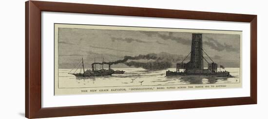 The New Grain Elevator, International, Being Towed across the North Sea to Antwerp-null-Framed Giclee Print