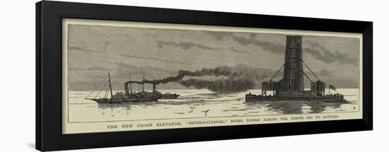 The New Grain Elevator, International, Being Towed across the North Sea to Antwerp-null-Framed Giclee Print