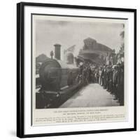 The New Great Western Railway Service from Penzance, the Mayoress Starting the First Train-null-Framed Giclee Print