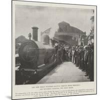 The New Great Western Railway Service from Penzance, the Mayoress Starting the First Train-null-Mounted Giclee Print