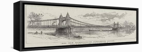 The New Hammersmith Suspension Bridge-null-Framed Stretched Canvas