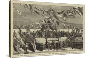 The New Harbour Works at Quebec, Canada, Hrh the Princess Louise Laying the Foundation Stone-null-Stretched Canvas