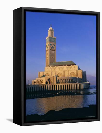 The New Hassan II Mosque, Casablanca, Morocco, North Africa, Africa-Bruno Morandi-Framed Stretched Canvas