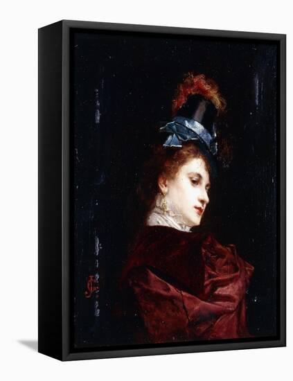 The New Hat-Gustave Jacquet-Framed Stretched Canvas