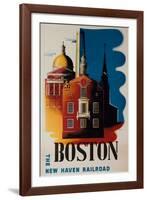 The New Haven Railroad Advertising Travel Poster, Boston-David Pollack-Framed Photographic Print