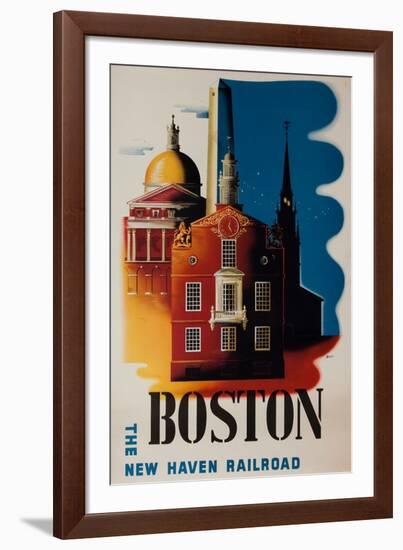 The New Haven Railroad Advertising Travel Poster, Boston-David Pollack-Framed Photographic Print