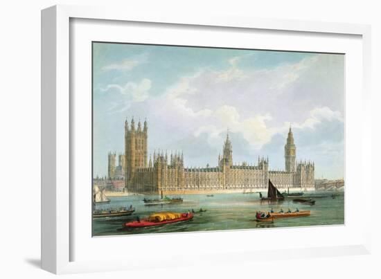 The New Houses of Parliament, Engraved by Thomas Picken Published by Lloyd Bros. and Co., 1852-Edmund Walker-Framed Giclee Print