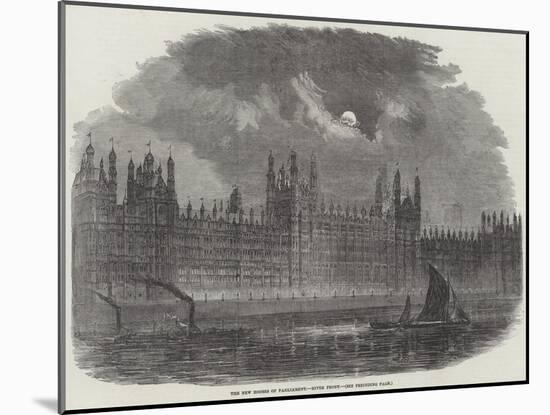 The New Houses of Parliament, River Front-null-Mounted Giclee Print