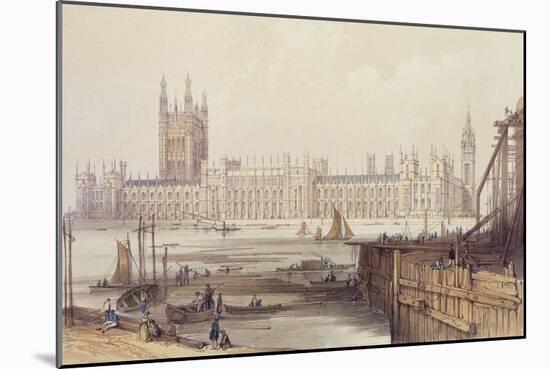 The New Houses of Parliament-Thomas Colman Dibdin-Mounted Giclee Print