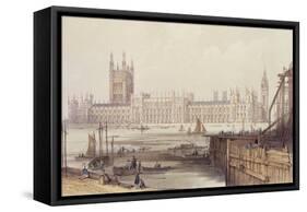 The New Houses of Parliament-Thomas Colman Dibdin-Framed Stretched Canvas
