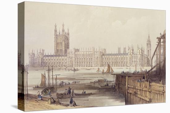 The New Houses of Parliament-Thomas Colman Dibdin-Stretched Canvas