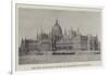 The New Hungarian Houses of Parliament at Budapest-null-Framed Giclee Print