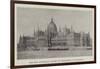 The New Hungarian Houses of Parliament at Budapest-null-Framed Giclee Print