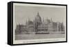 The New Hungarian Houses of Parliament at Budapest-null-Framed Stretched Canvas