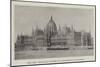 The New Hungarian Houses of Parliament at Budapest-null-Mounted Giclee Print