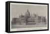 The New Hungarian Houses of Parliament at Budapest-null-Framed Stretched Canvas