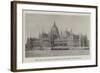 The New Hungarian Houses of Parliament at Budapest-null-Framed Giclee Print