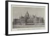 The New Hungarian Houses of Parliament at Budapest-null-Framed Giclee Print