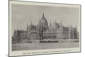 The New Hungarian Houses of Parliament at Budapest-null-Mounted Giclee Print