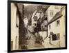 The New Inn and Street, Clovelly, Devon, Late 19th or Early 20th Century-null-Framed Premium Giclee Print