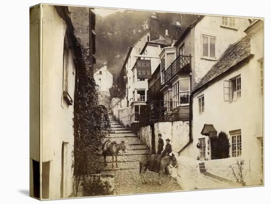 The New Inn and Street, Clovelly, Devon, Late 19th or Early 20th Century-null-Stretched Canvas