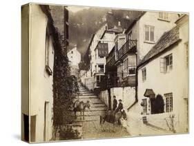 The New Inn and Street, Clovelly, Devon, Late 19th or Early 20th Century-null-Stretched Canvas