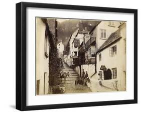 The New Inn and Street, Clovelly, Devon, Late 19th or Early 20th Century-null-Framed Giclee Print