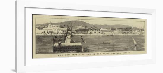 The New Iron Pier and Custom House, Larnaka, Cyprus-null-Framed Giclee Print