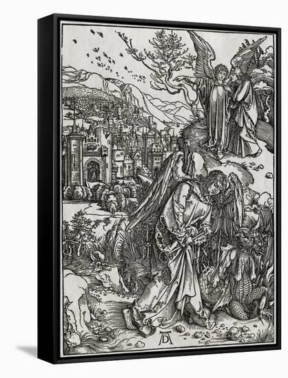 The New Jerusalem and the Bottomless Pit-Albrecht Dürer-Framed Stretched Canvas
