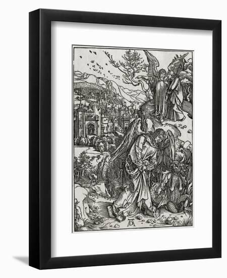 The New Jerusalem and the Bottomless Pit-Albrecht Dürer-Framed Giclee Print
