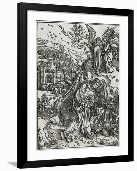 The New Jerusalem and the Bottomless Pit-Albrecht Dürer-Framed Giclee Print