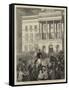 The New King of Spain, Alphonso XII Entering the Hotel De Ville, Barcelona-Joseph Nash-Framed Stretched Canvas