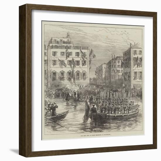 The New King of Spain Embarking at Marseilles-Charles Robinson-Framed Giclee Print