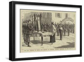 The New Kingdom of Servia, the Garrison of Belgrade Swearing Allegiance to King Milan I-null-Framed Giclee Print