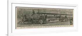 The New Ladder Truck for Saving Life at Fires, First Used at the Great Fire in Paternoster Row-null-Framed Giclee Print