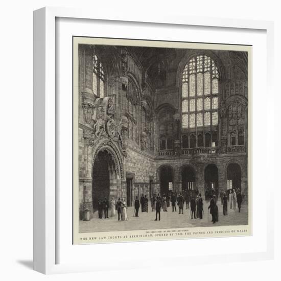 The New Law Courts at Birmingham, Opened by T R H the Prince and Princess of Wales-null-Framed Giclee Print