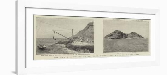 The New Lighthouse at Gap Rock, Thirty-Four Miles from Hong Kong-null-Framed Giclee Print