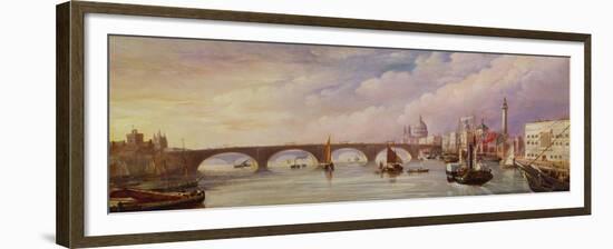 The New London Bridge with the Approach to Billingsgate Market-Thomas Mann Baynes-Framed Giclee Print
