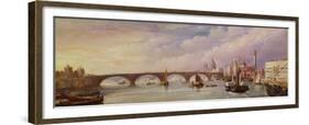 The New London Bridge with the Approach to Billingsgate Market-Thomas Mann Baynes-Framed Giclee Print