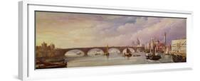 The New London Bridge with the Approach to Billingsgate Market-Thomas Mann Baynes-Framed Giclee Print