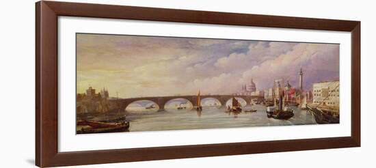 The New London Bridge with the Approach to Billingsgate Market-Thomas Mann Baynes-Framed Giclee Print