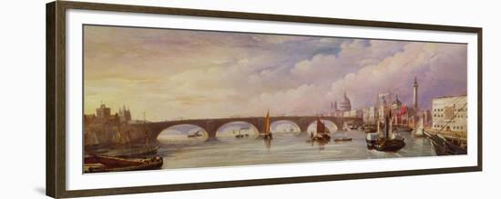 The New London Bridge with the Approach to Billingsgate Market-Thomas Mann Baynes-Framed Premium Giclee Print