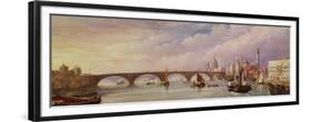 The New London Bridge with the Approach to Billingsgate Market-Thomas Mann Baynes-Framed Premium Giclee Print