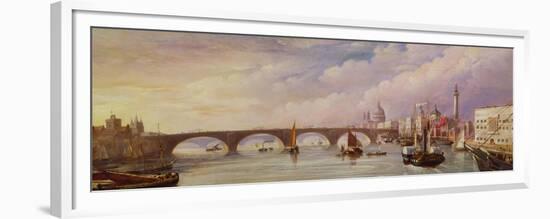 The New London Bridge with the Approach to Billingsgate Market-Thomas Mann Baynes-Framed Premium Giclee Print